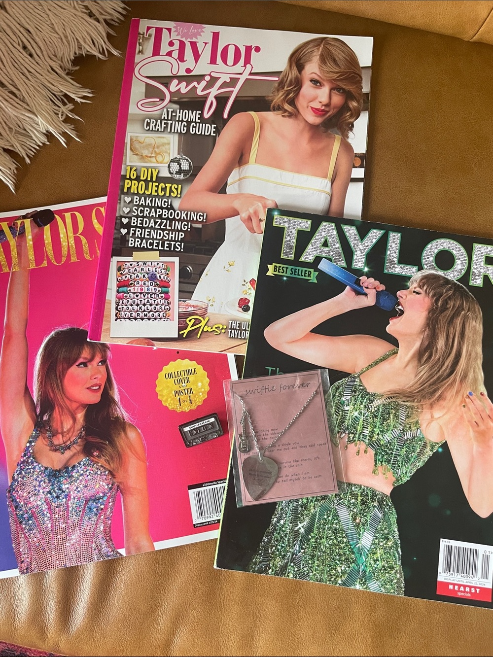 Taylor Swift Magazines and Necklace/Pin Bundle